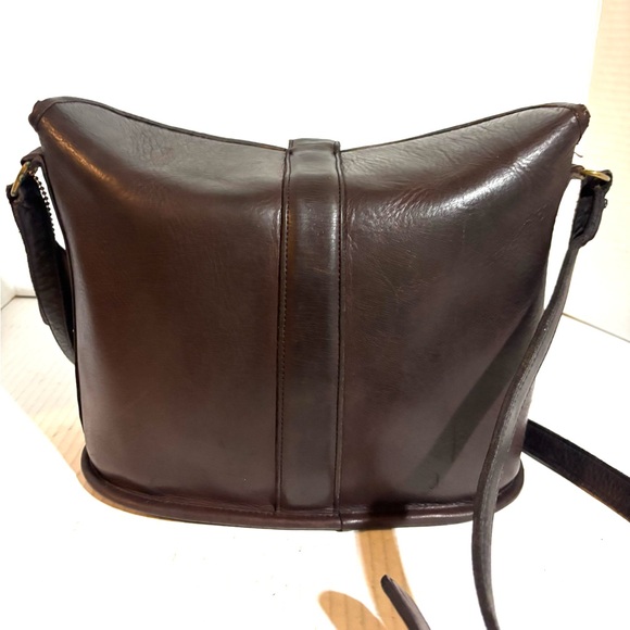 Coach Dark Brown Leather distressed Crossbody Bag - Picture 2 of 9